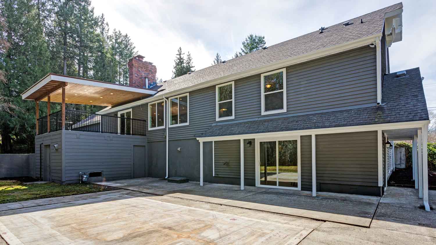 granite gray siding house