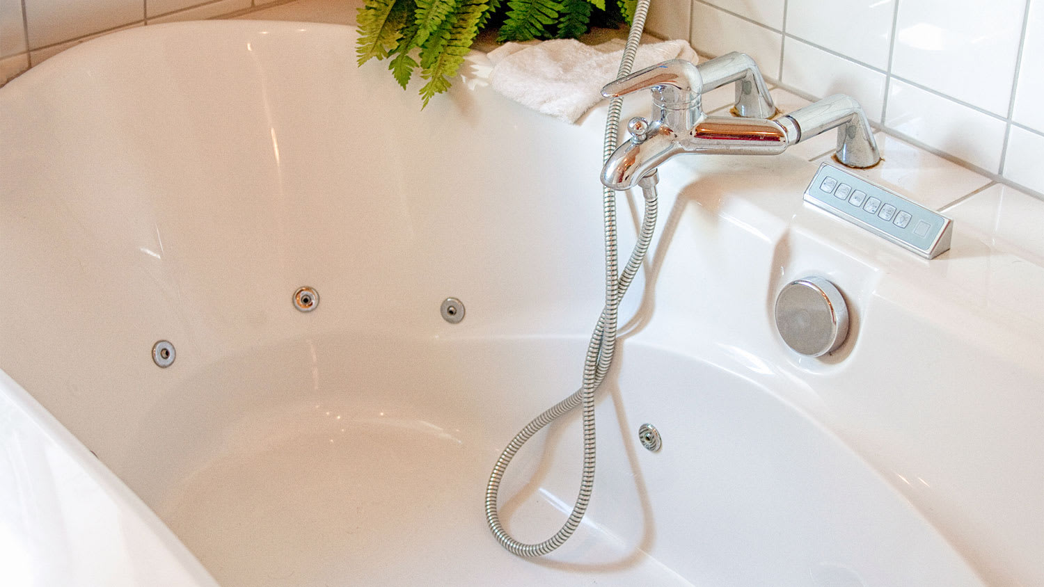 A whirlpool bathtub