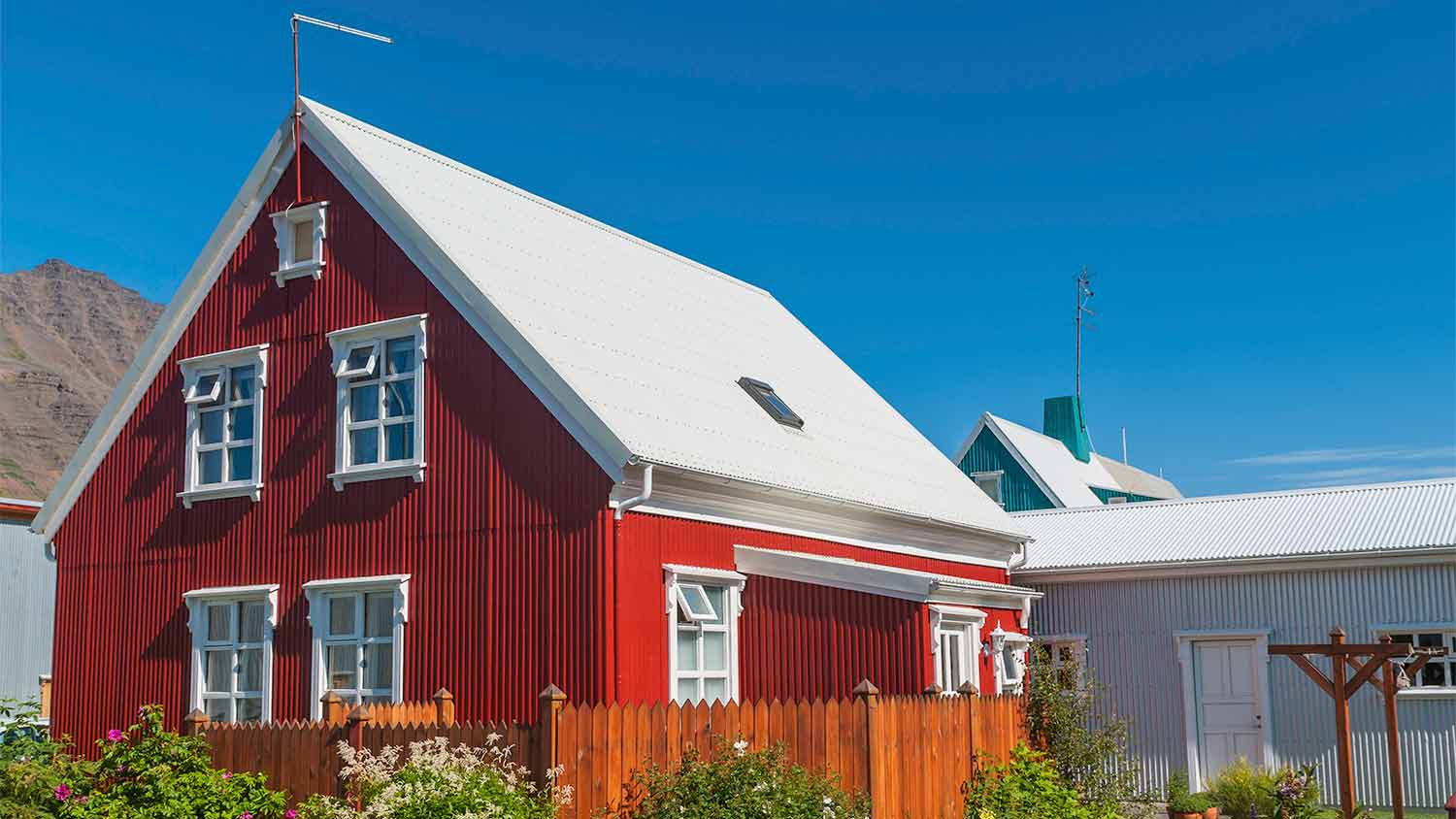 red steel farmhouse