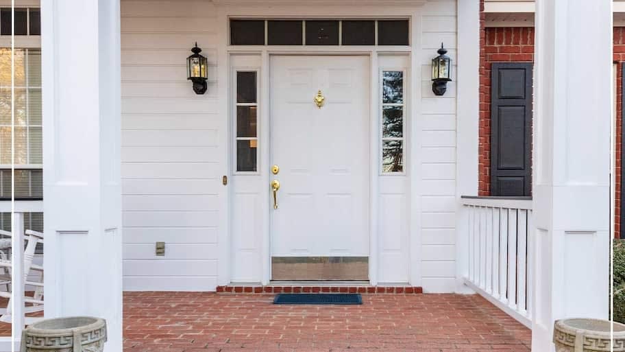 classic white front door