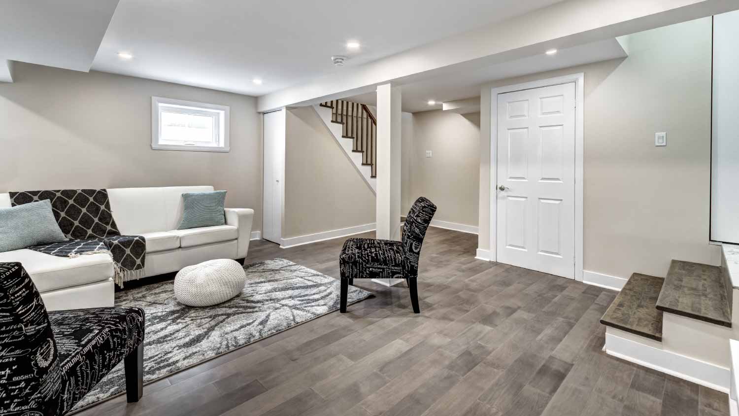 A luxury renovated basement