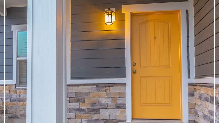 sunburst yellow front door
