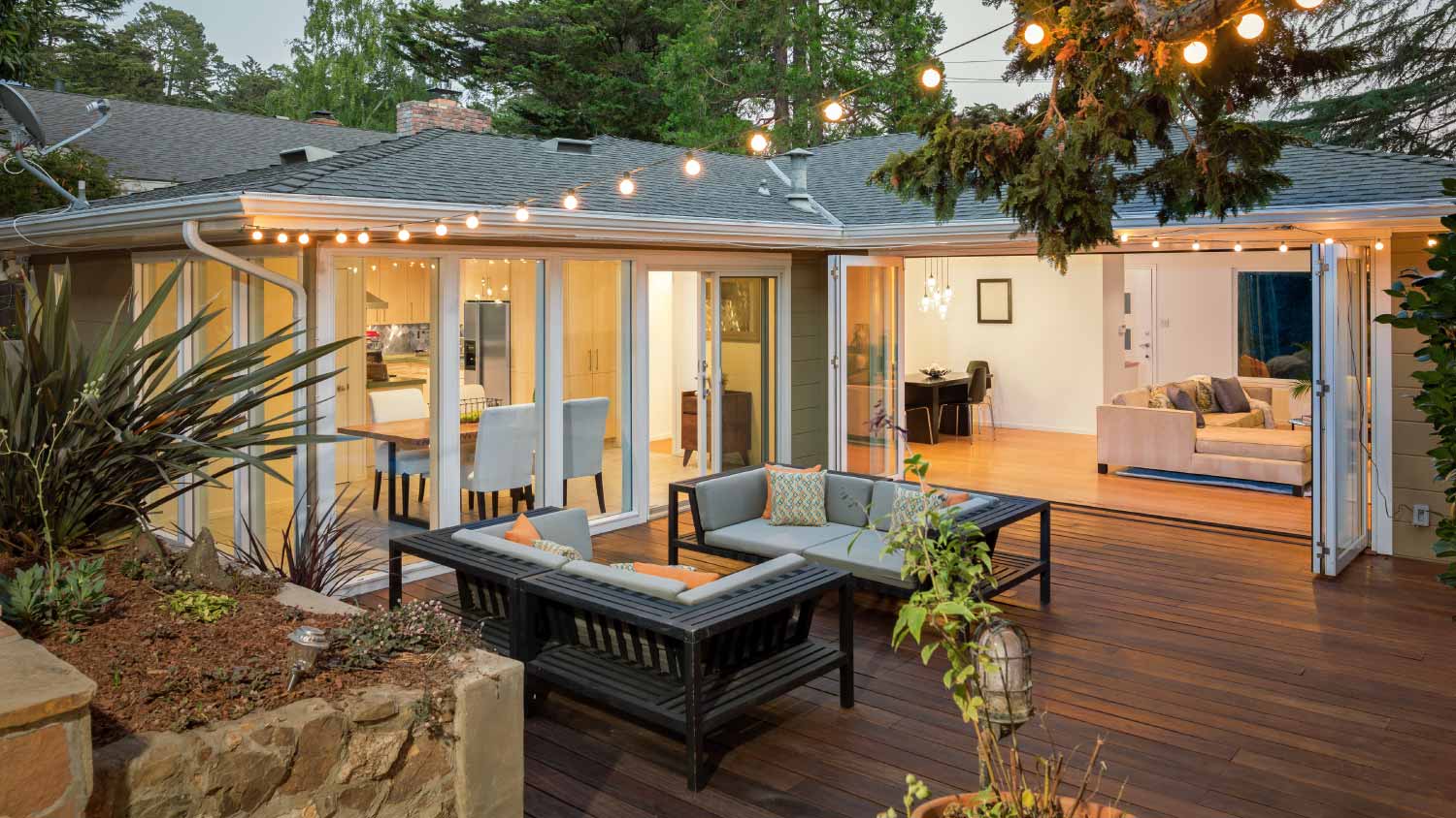 Wooden deck and furniture