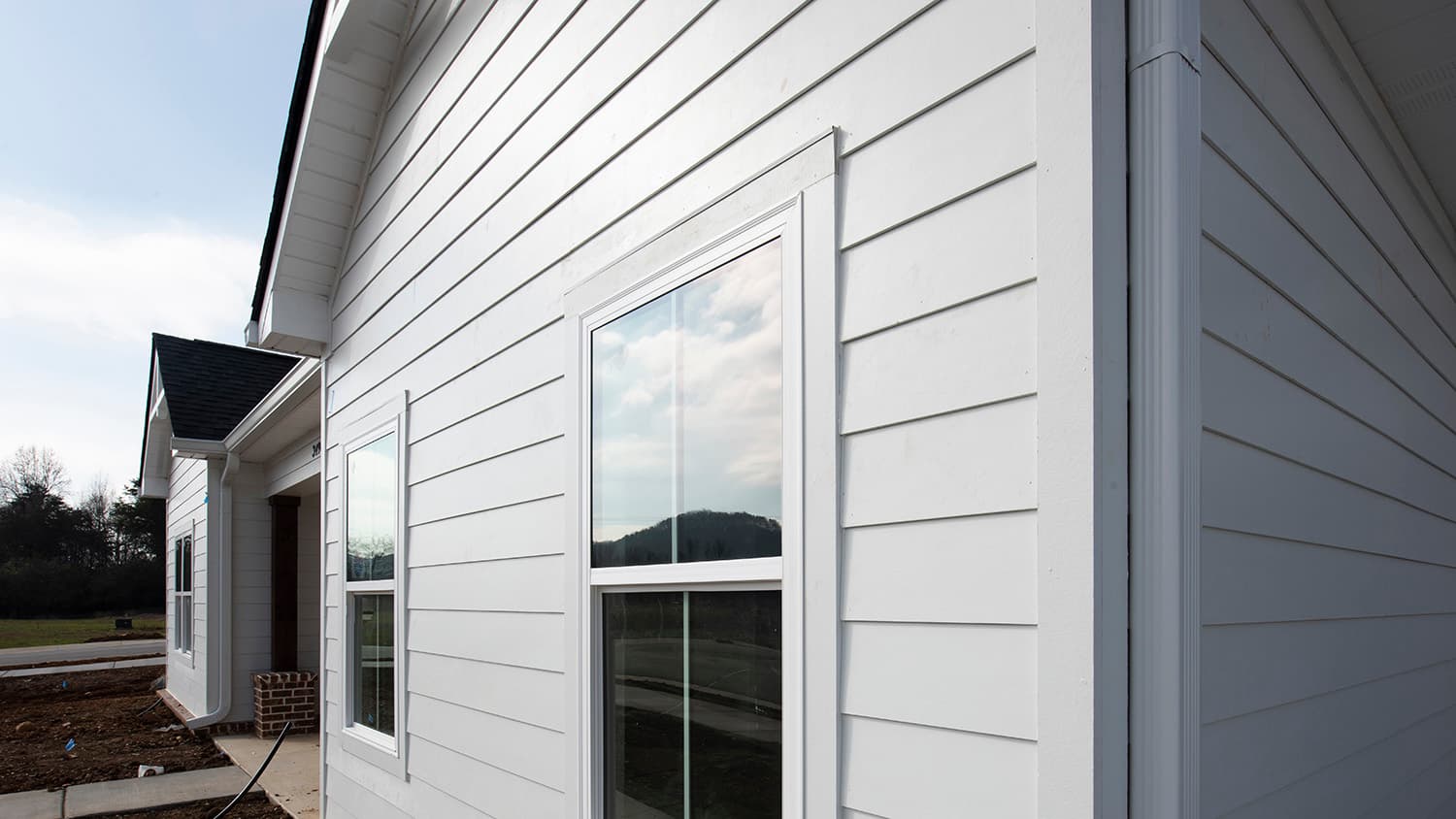 Siding on the corner of a house