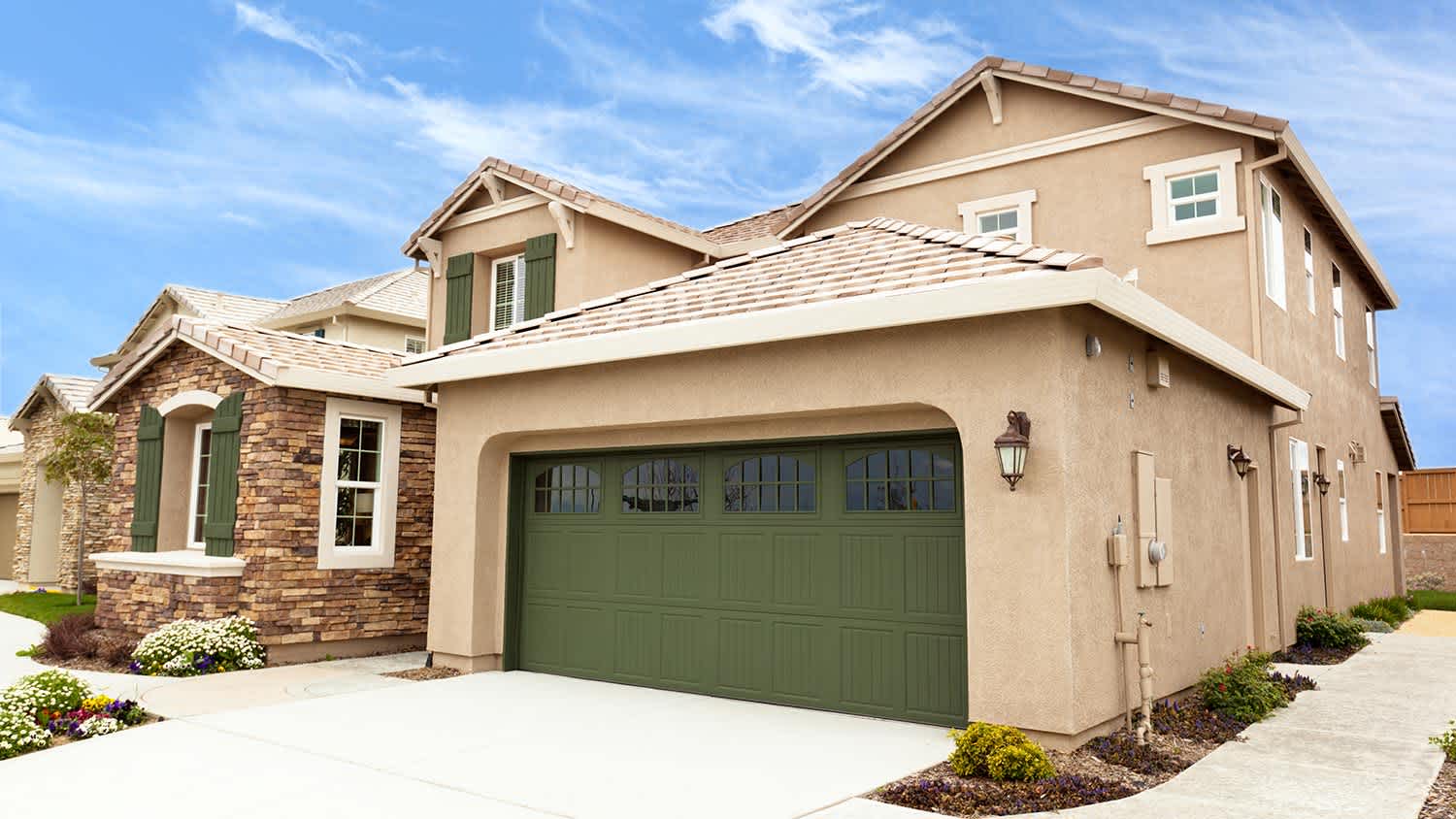Modern stucco house