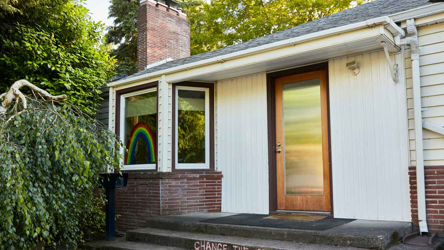 A bump-out addition to a house