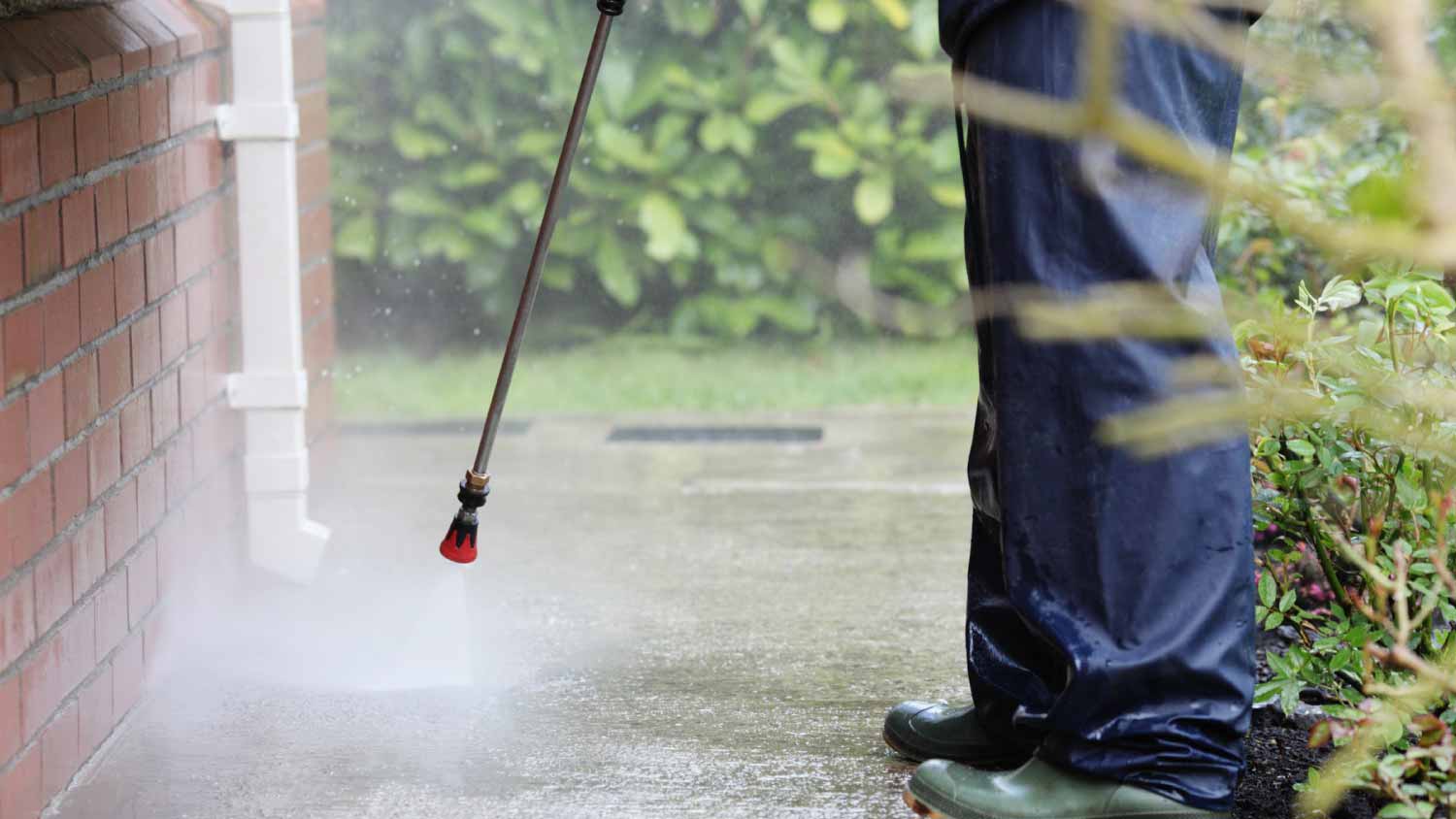 Cleaning path way with power pressure