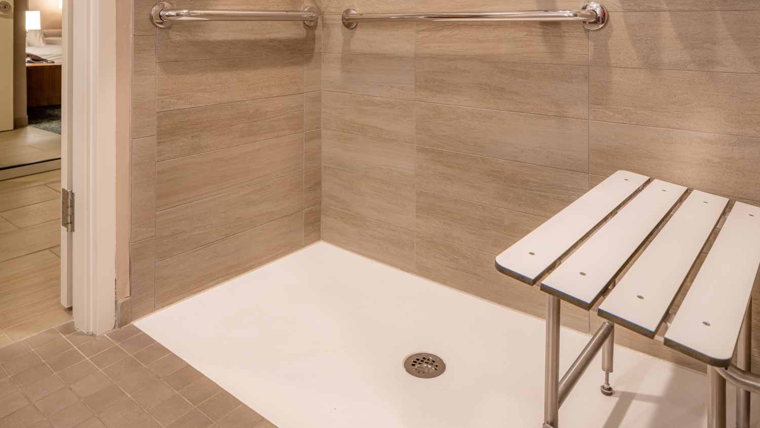 Wheelchair accessible shower