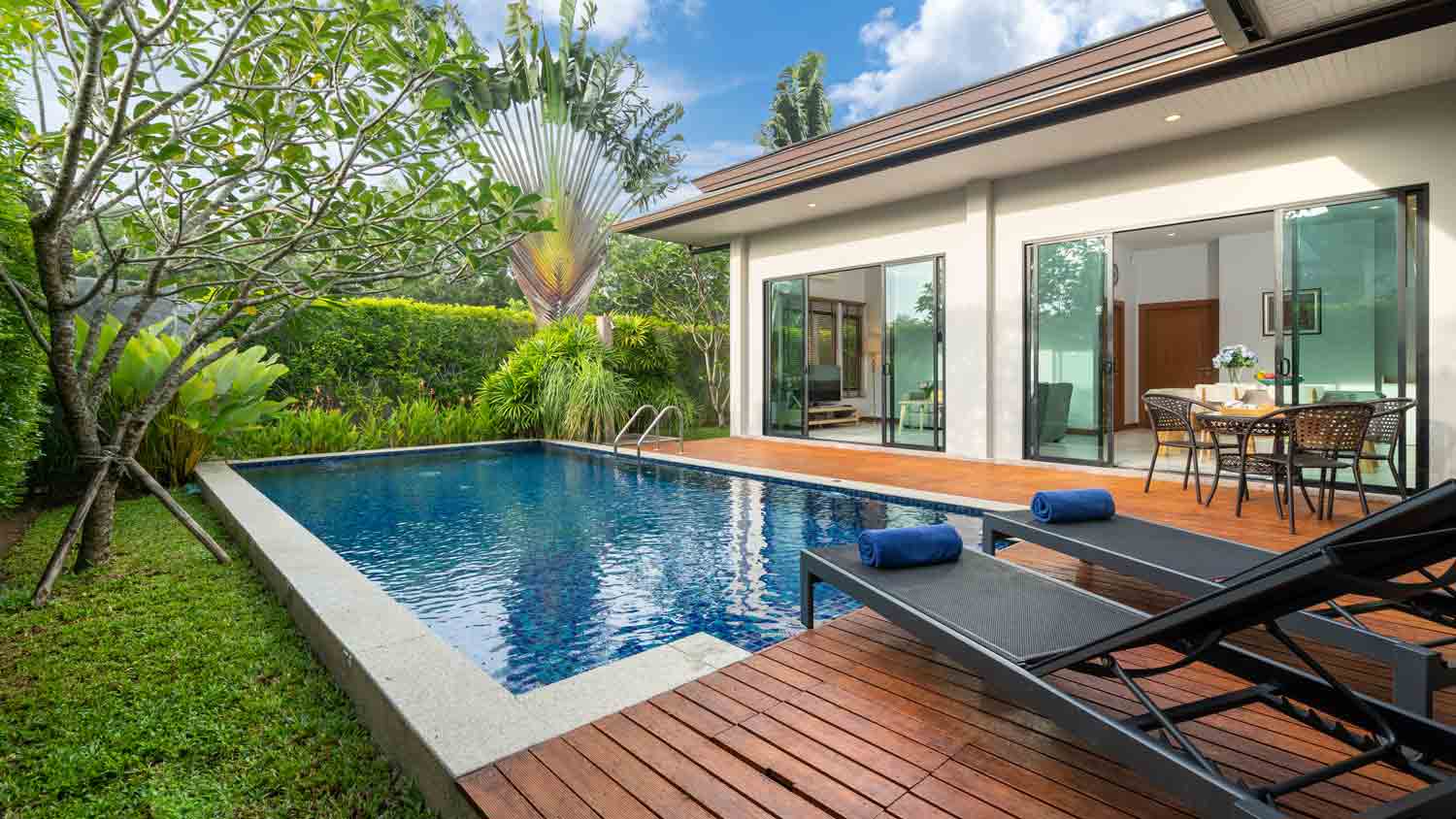 swimming pool and deck in luxury home