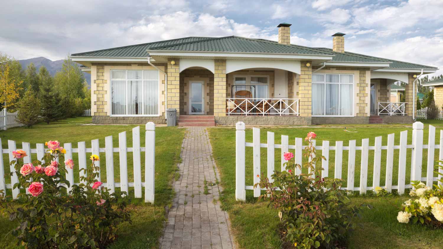 Beautiful country house with a large lawn