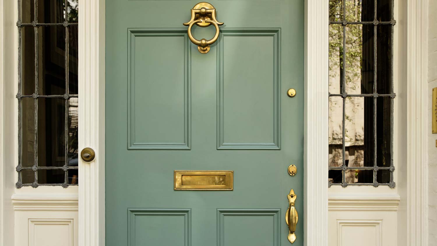 A front door with a classic design