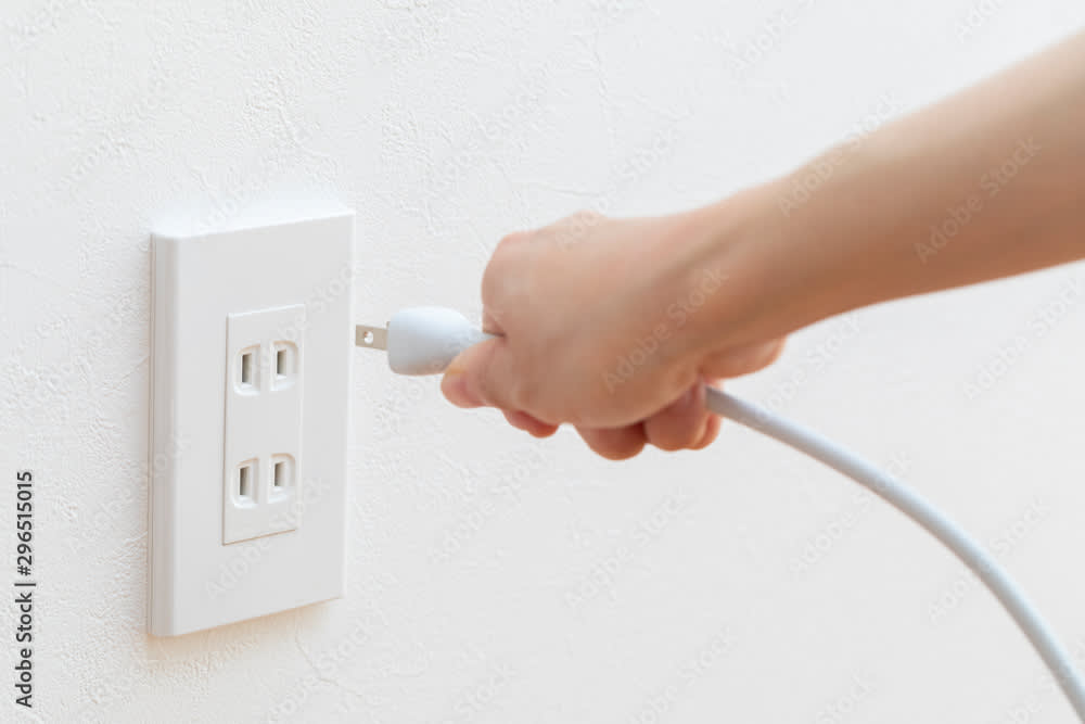 White electric outlet