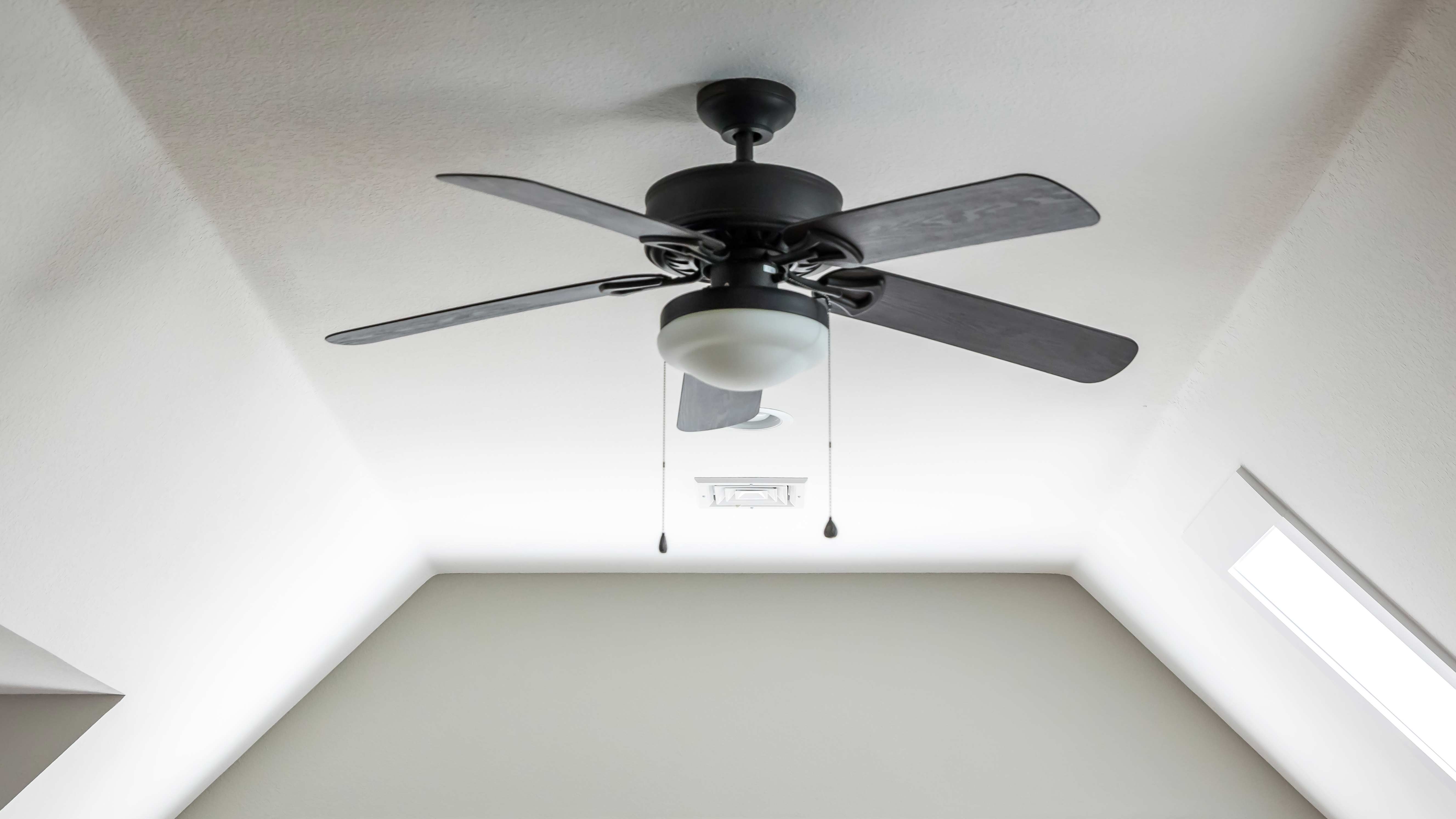 dark wood ceiling fan