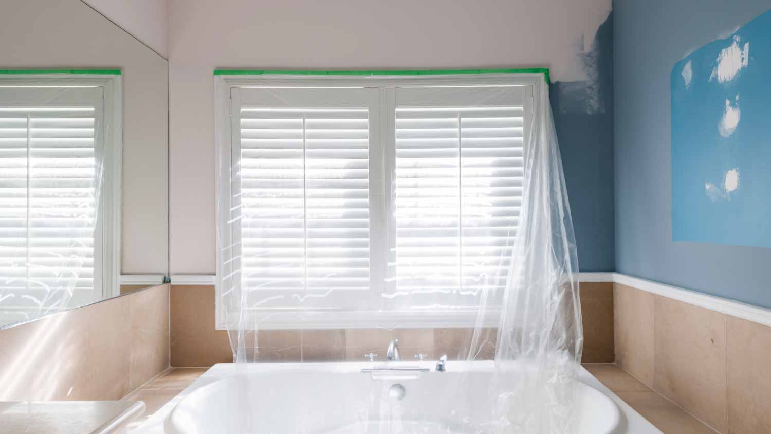 Renovation of bathroom with a big tub