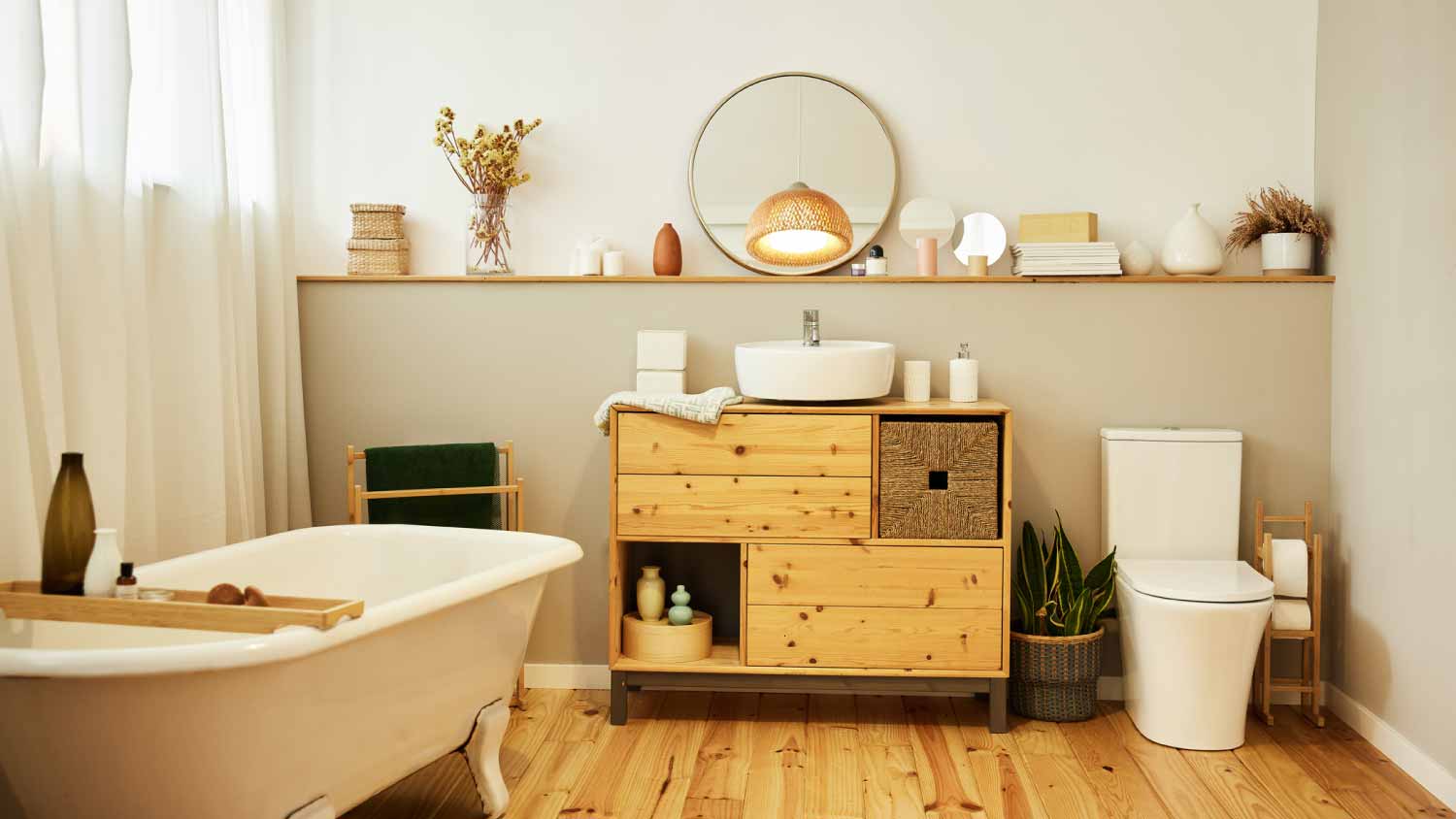 Nice bathroom in basement