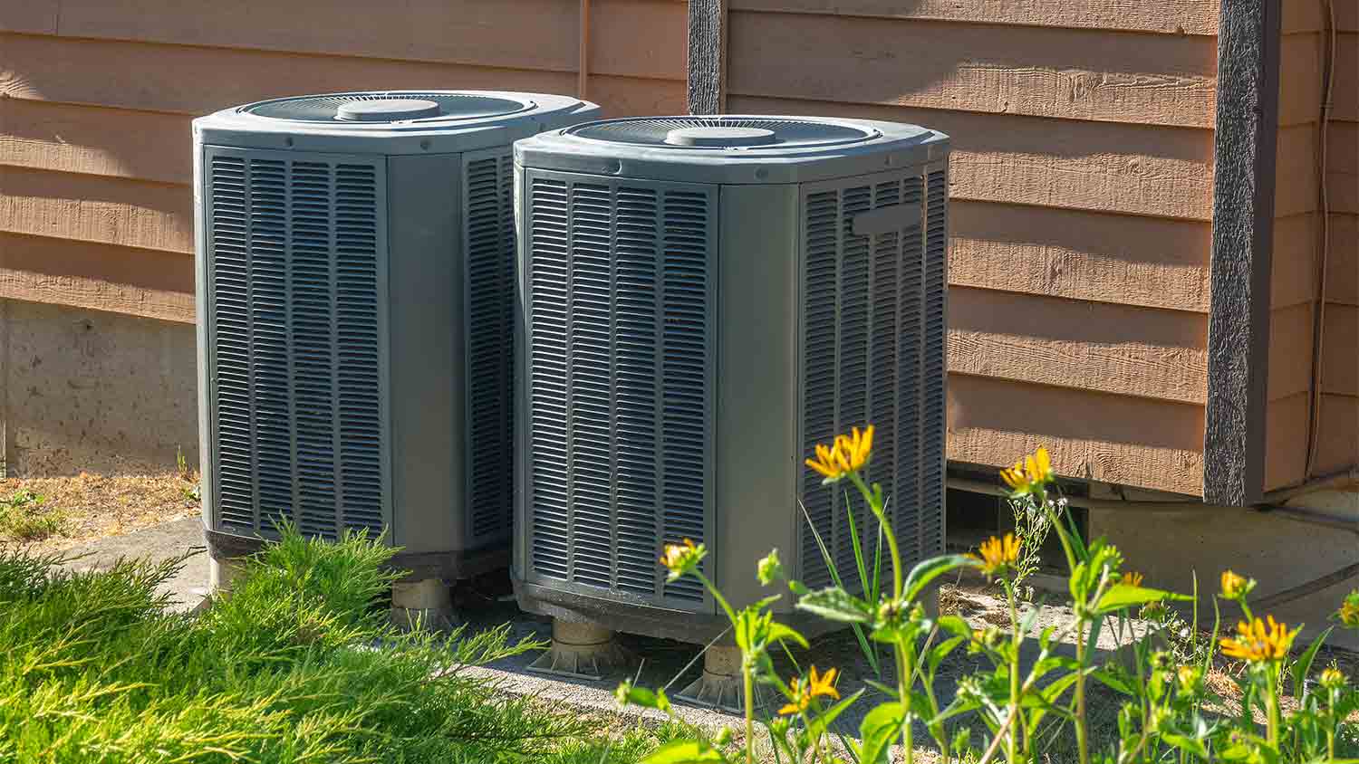 air conditioner unit outside home