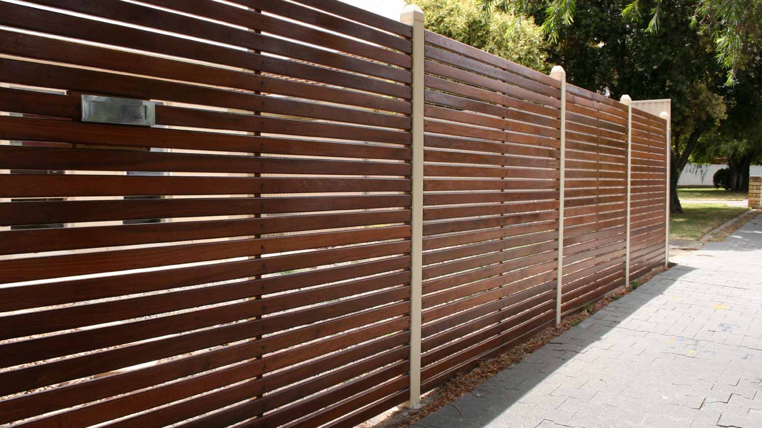 Wooden horizontal fence