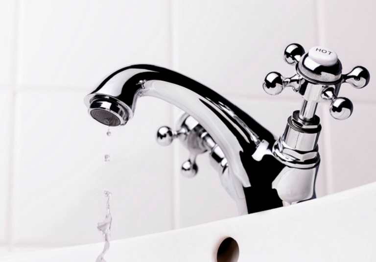 Water running from sink
