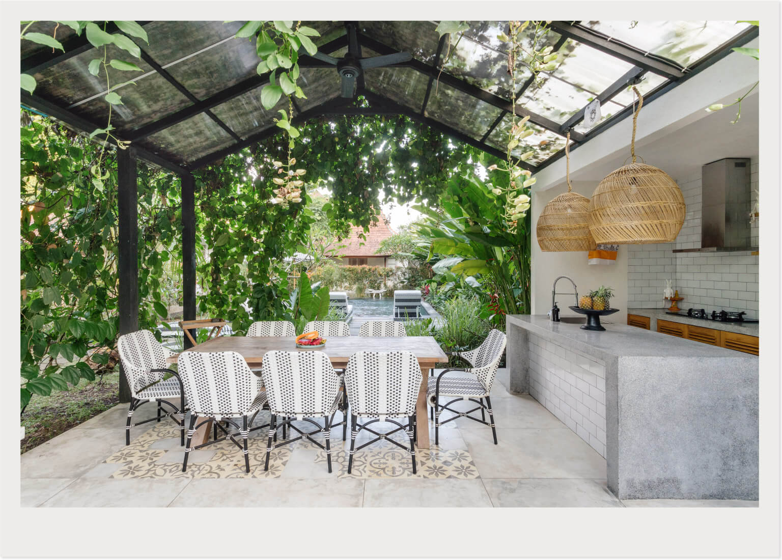 kitchen grilling area sunroom