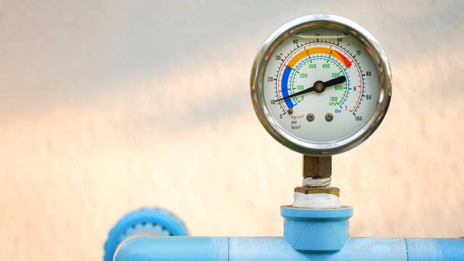 water pressure meter pipe