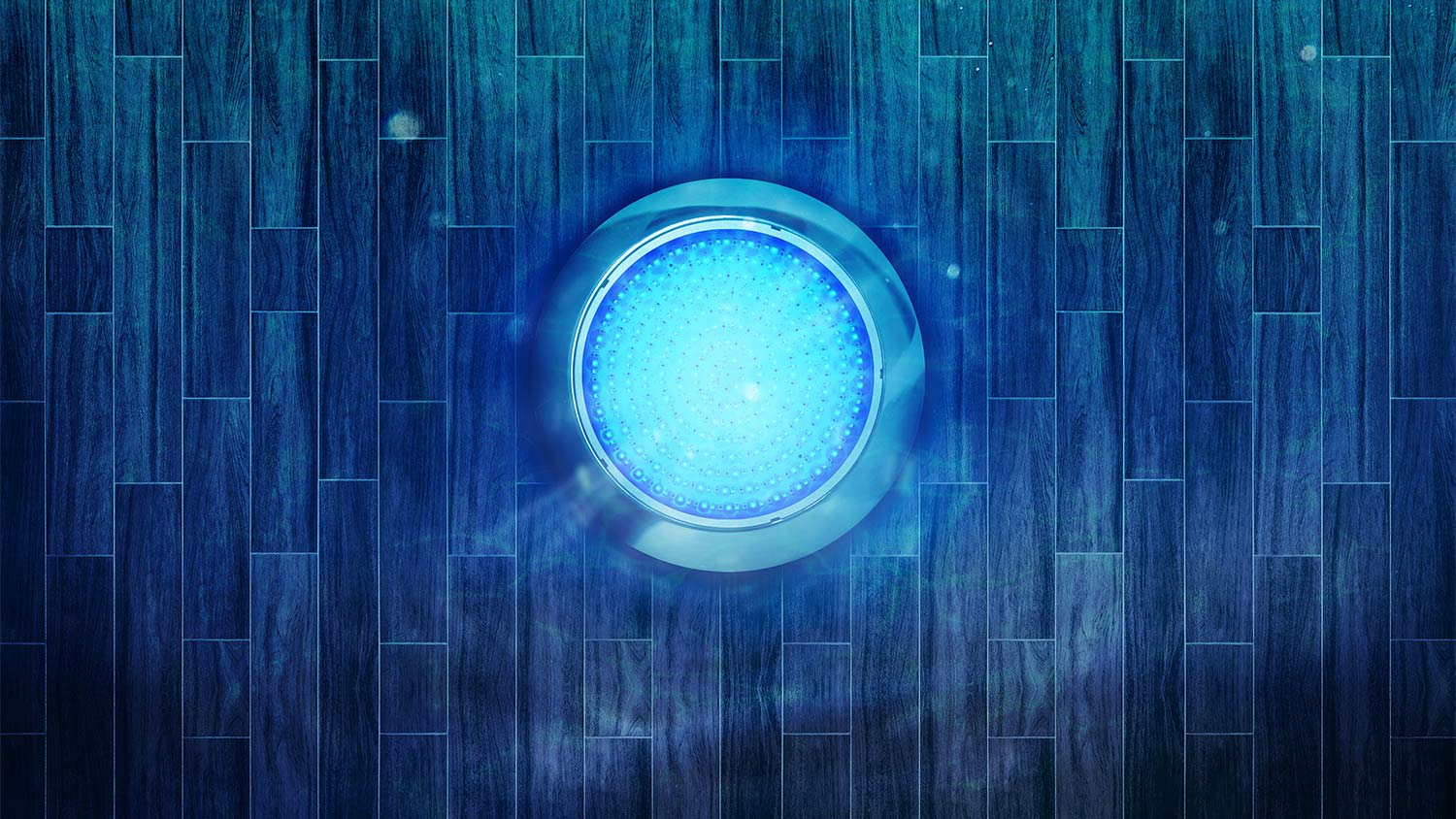 Underwater lighting using LED blue color for swimming pool