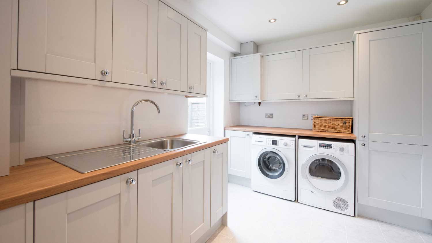 A nice renovated laundry room