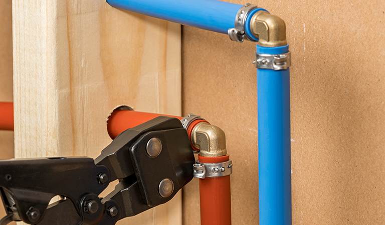 Pex plumbing water line