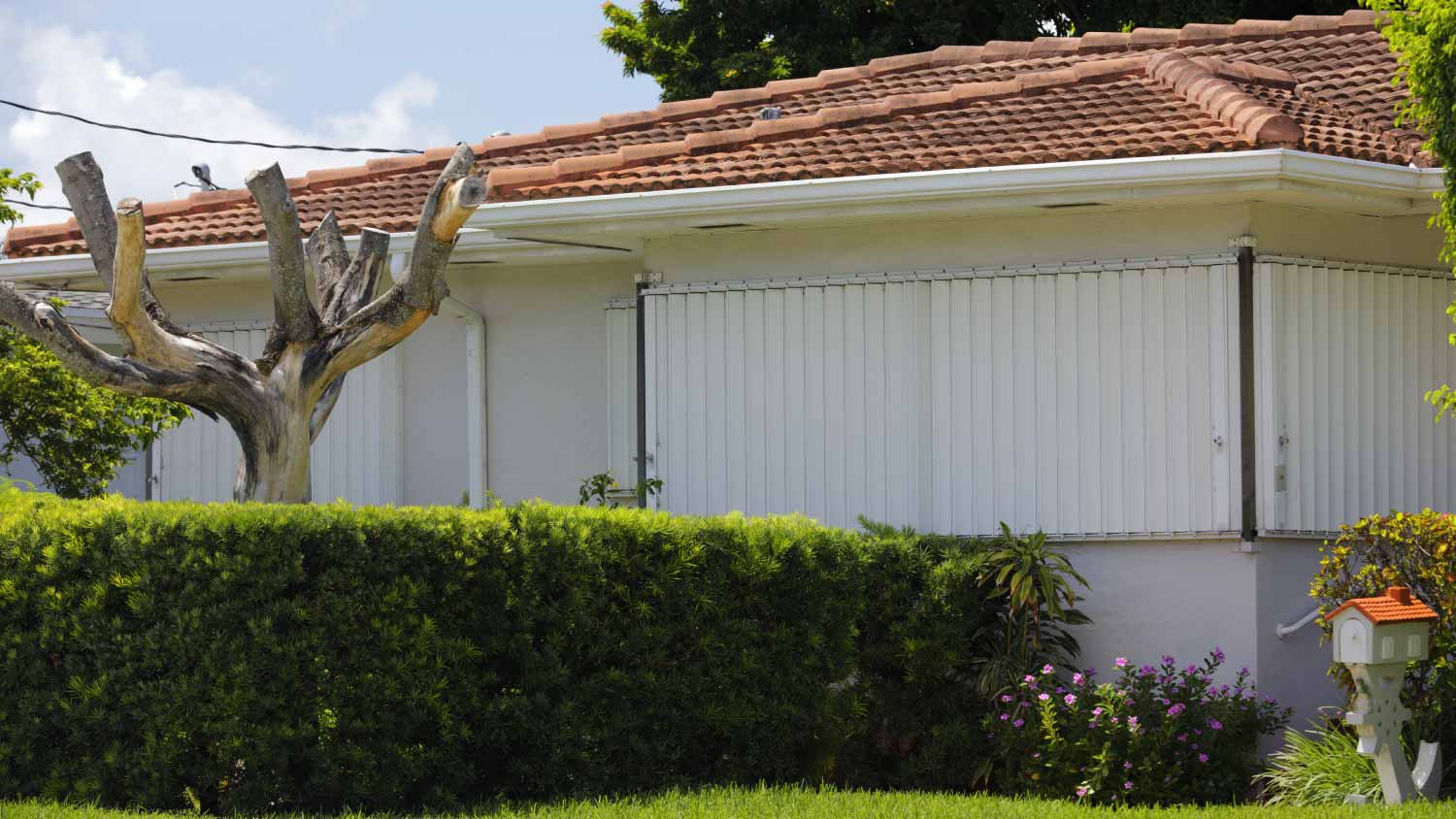 A house with hurricane shutters