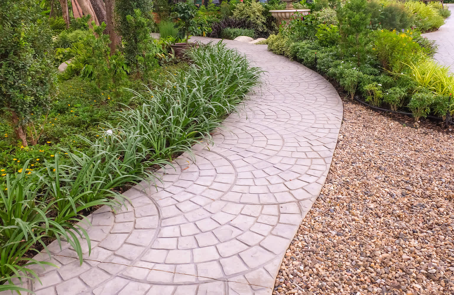 cobblestone walkway
