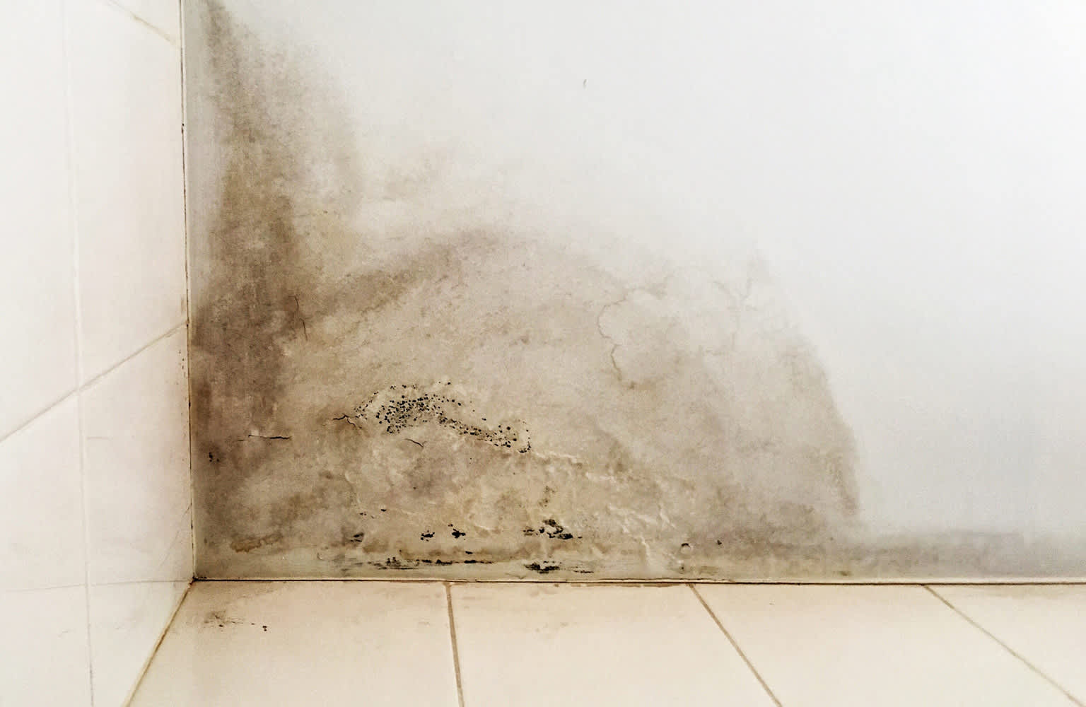 water damage on wall