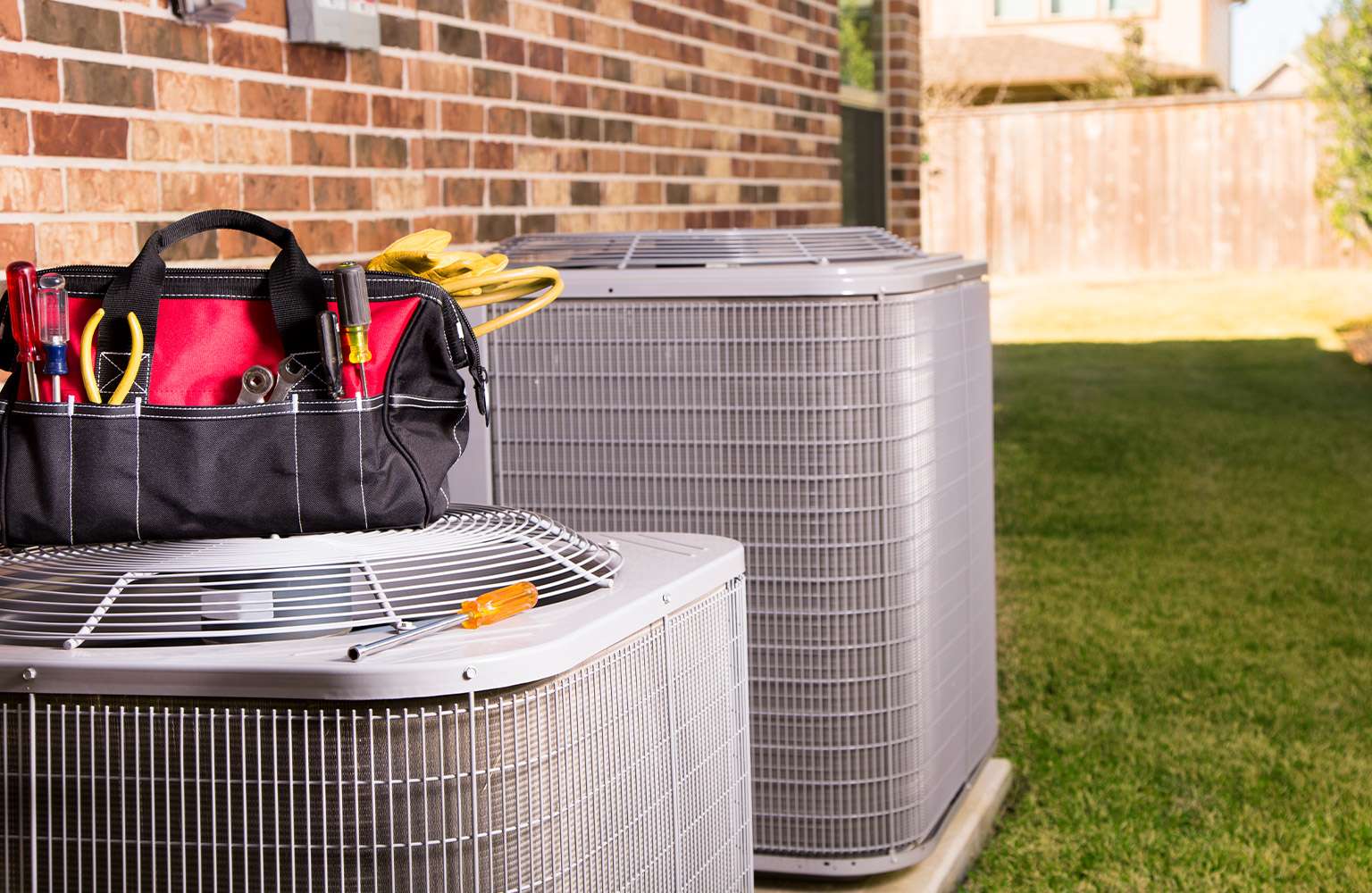HVAC repair outside of home