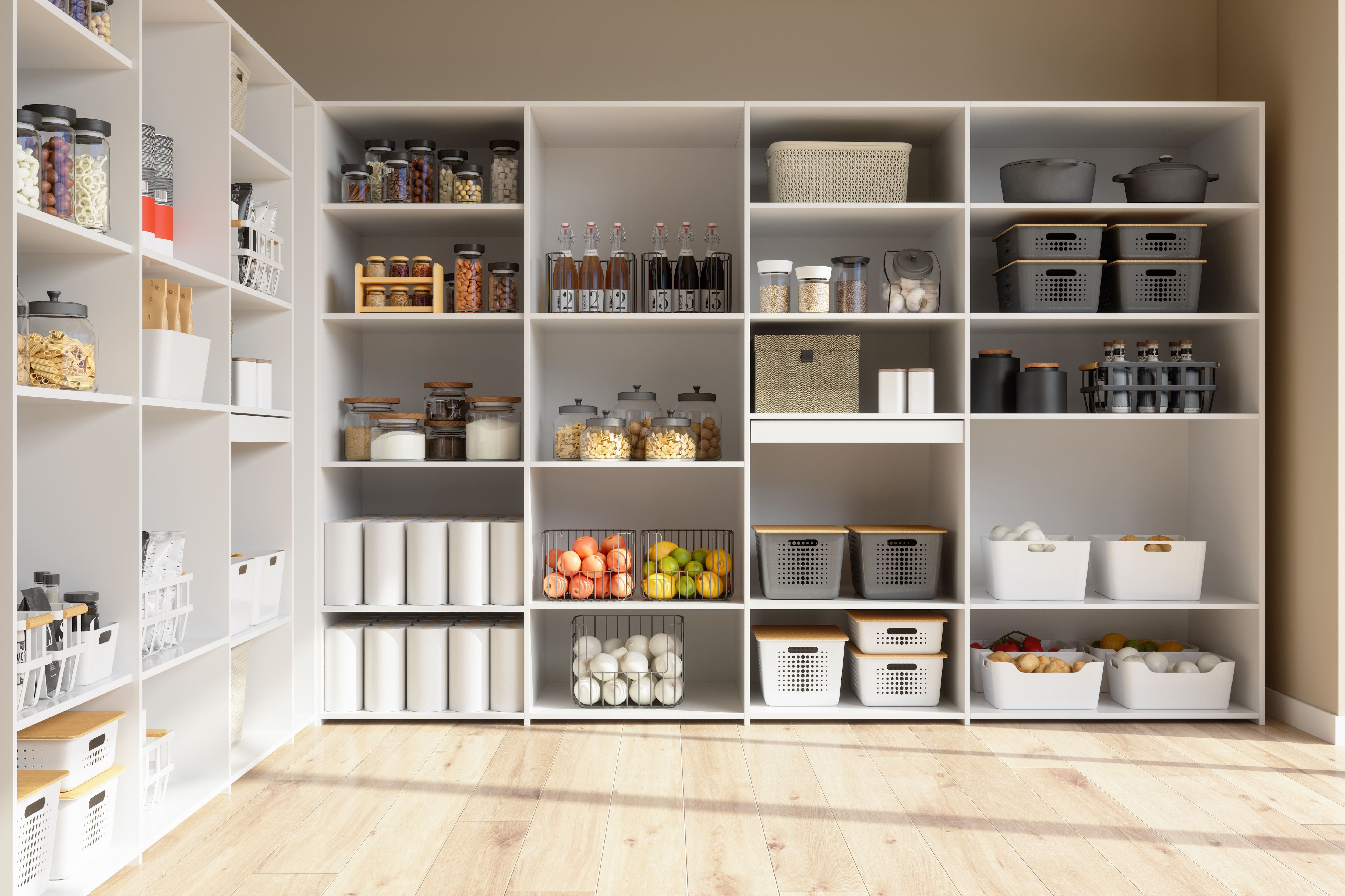 Large organized pantry storage
