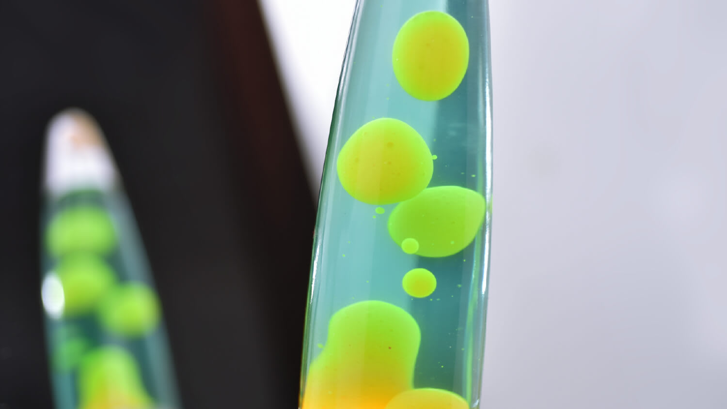 Abstract blue and green lava lamp