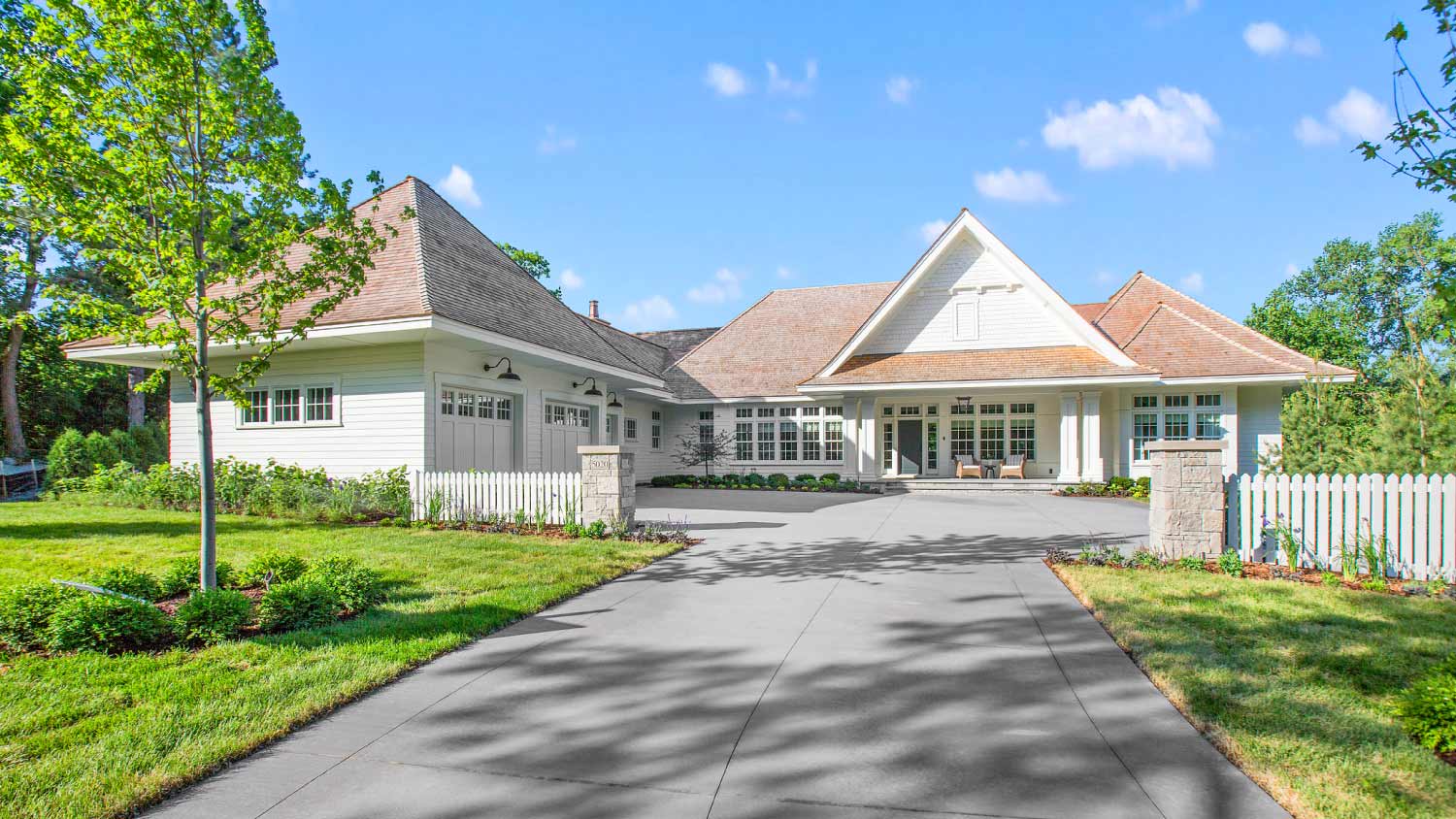 Newly constructed driveway