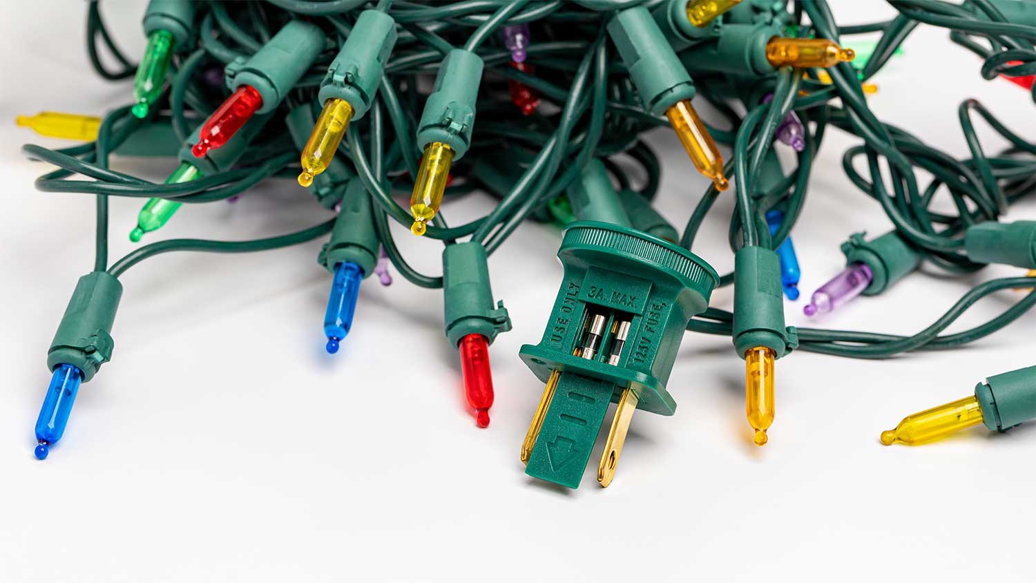 fuse cartridge on a string of lights
