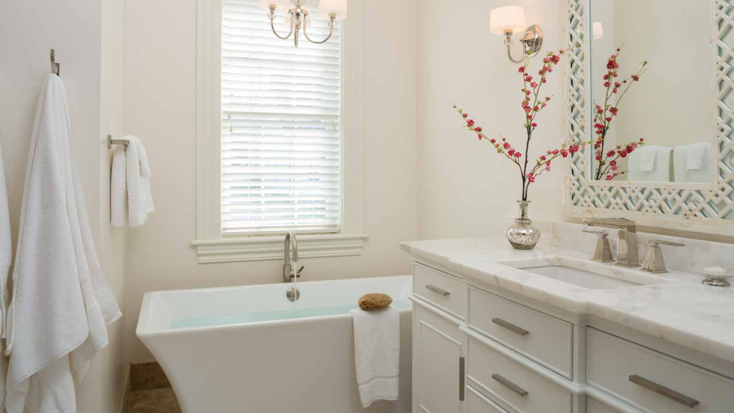 Luxury bathroom in white