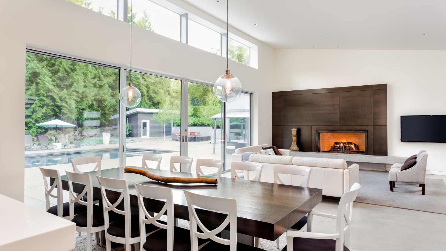 Luxurious living room in new home