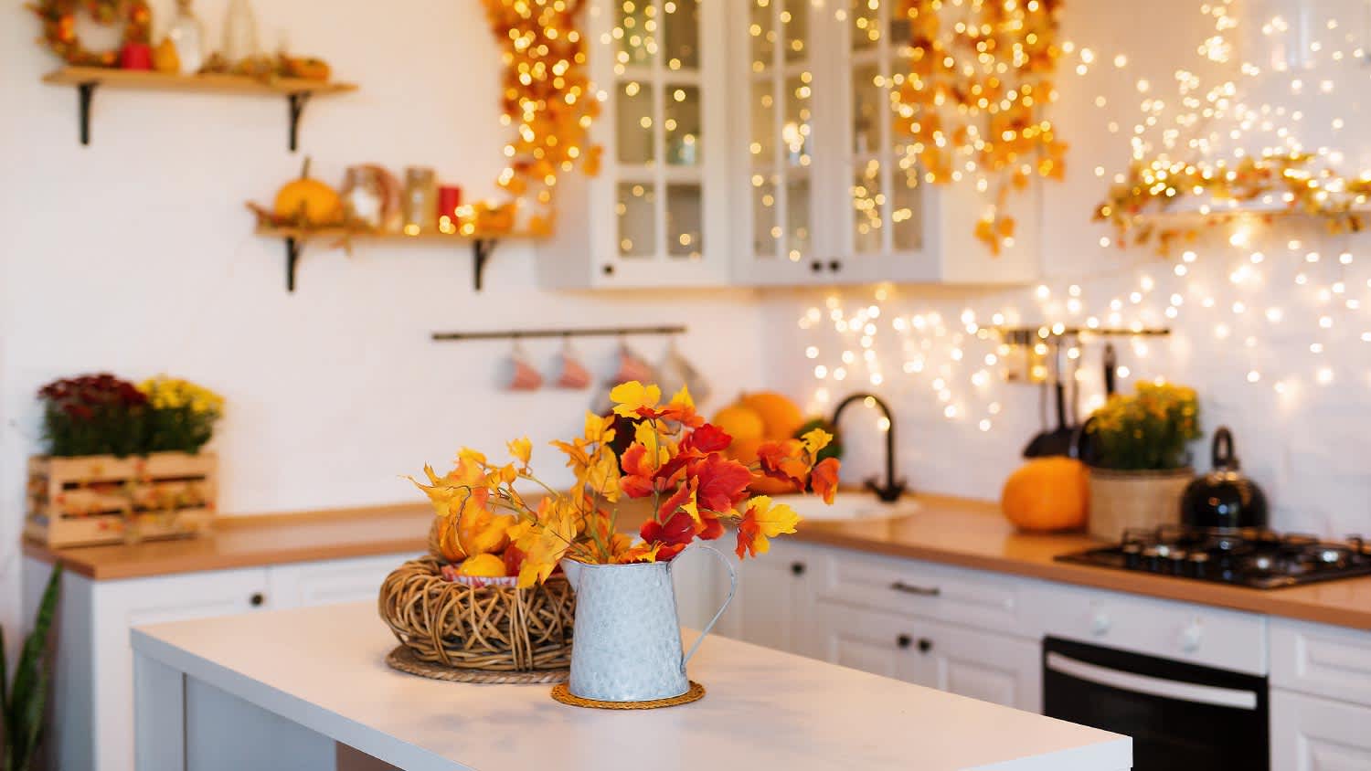Autumn kitchen interior