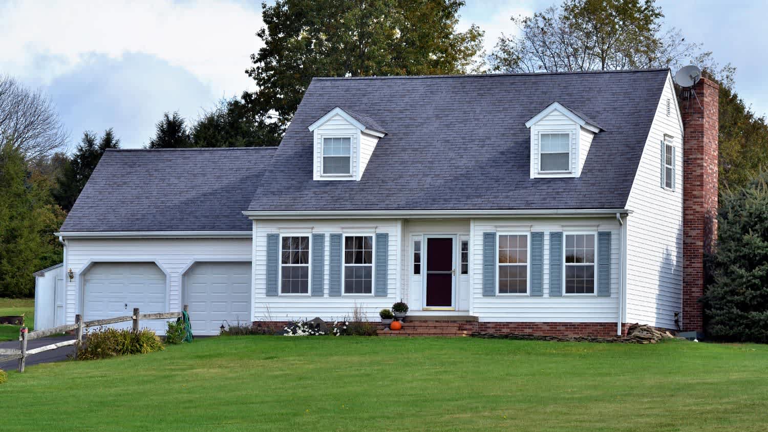 A two story cottage house