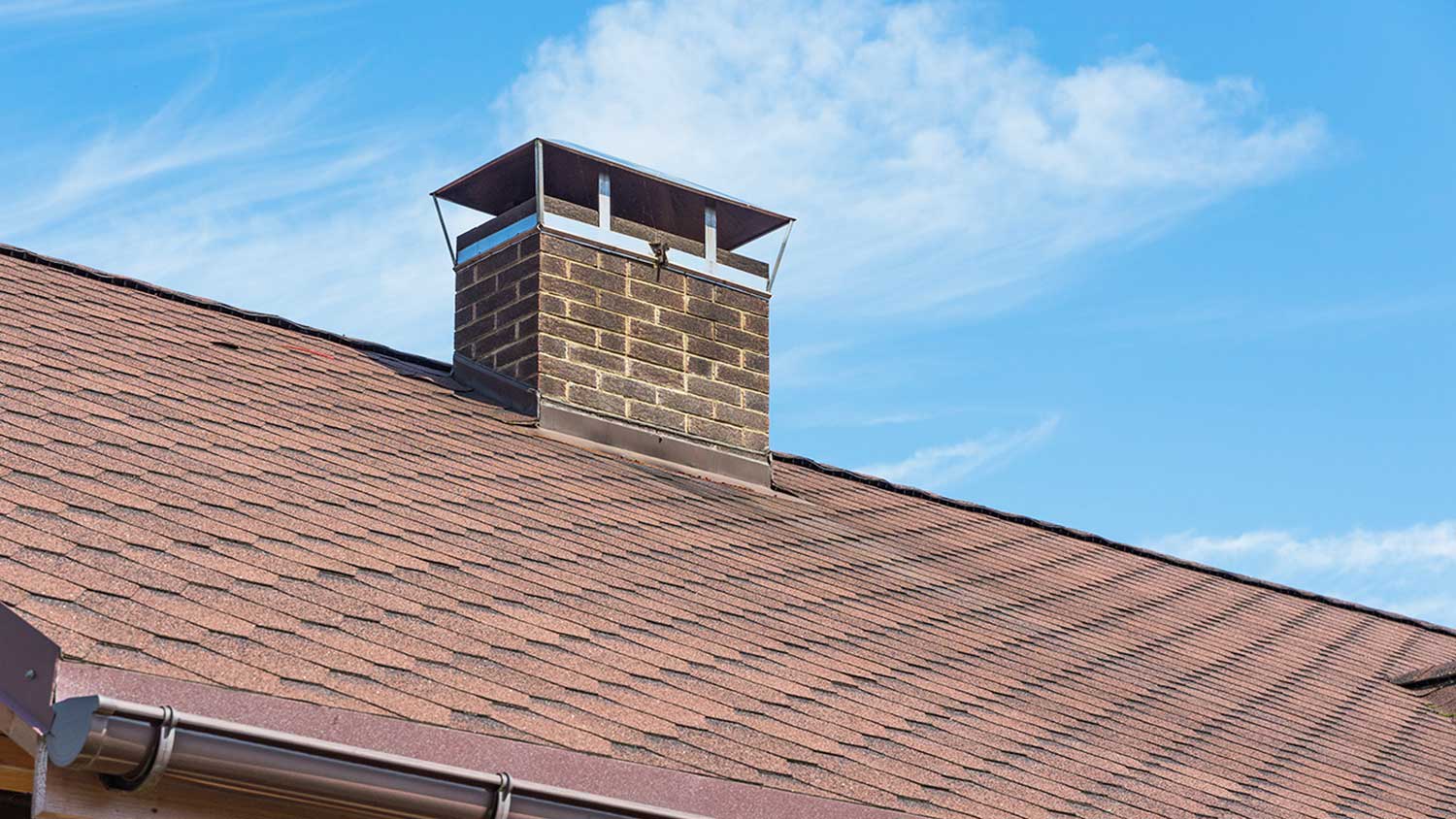 House chimney with chimney cap