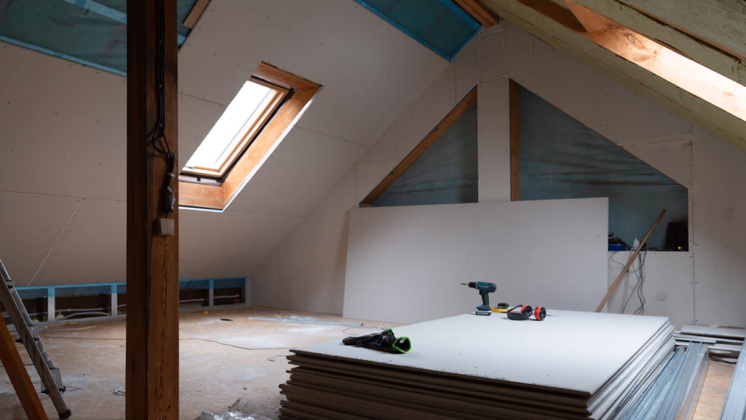 House attic insulation and renovation