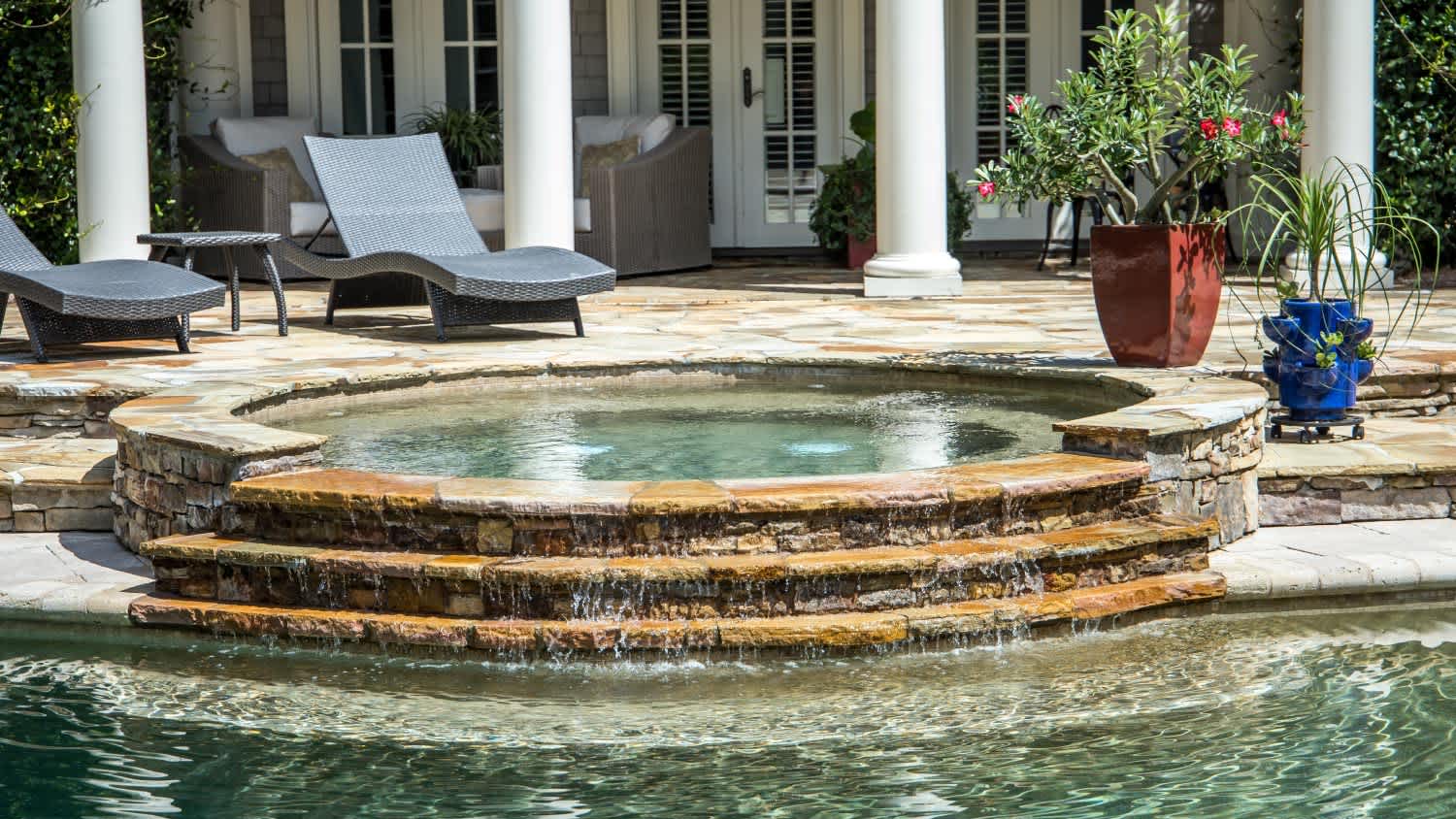 A custom pool house