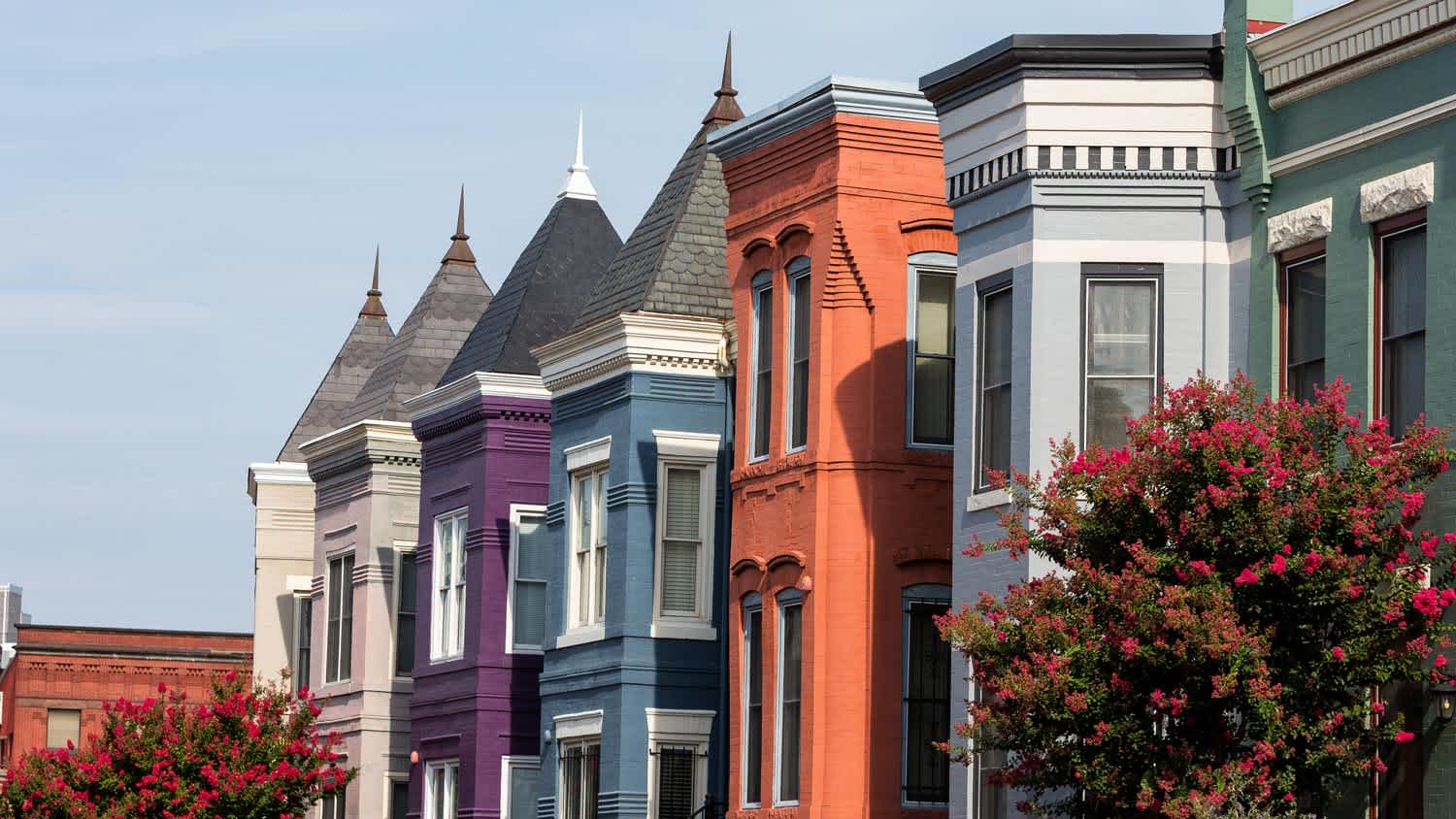 A row of residential houses