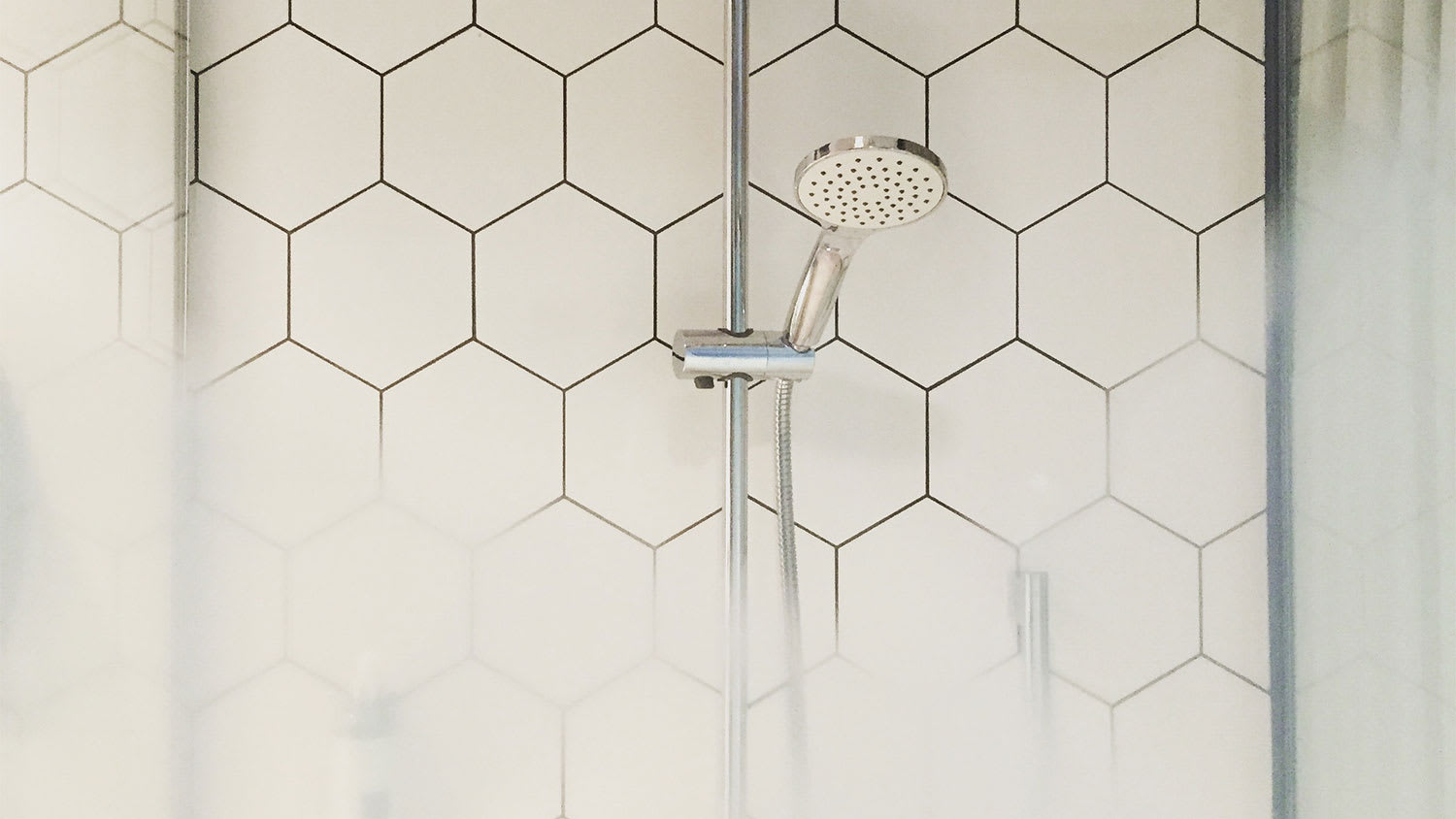 A view of a steamy shower
