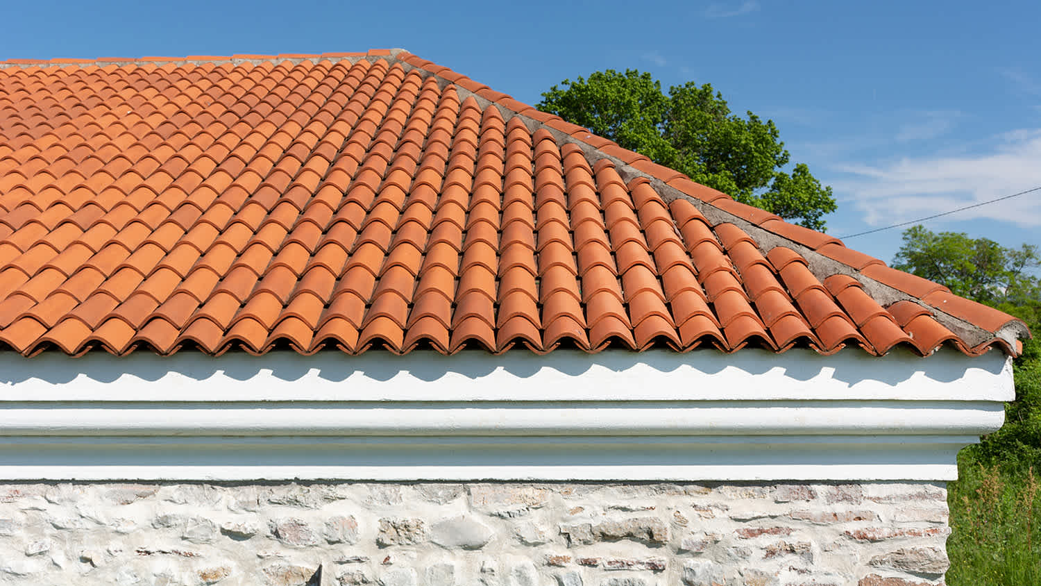 red clay tiles on roof