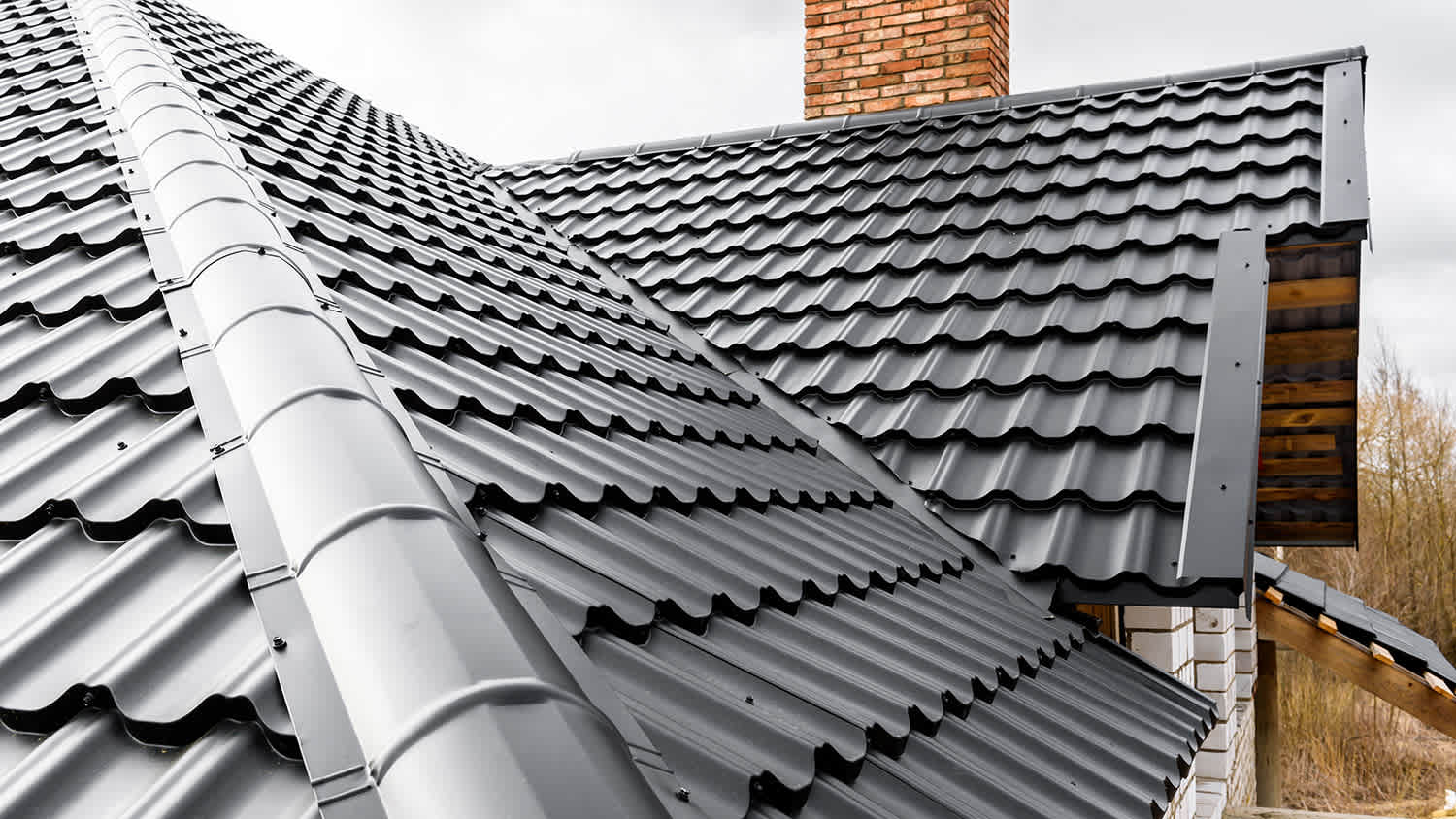 dark grey metal roof