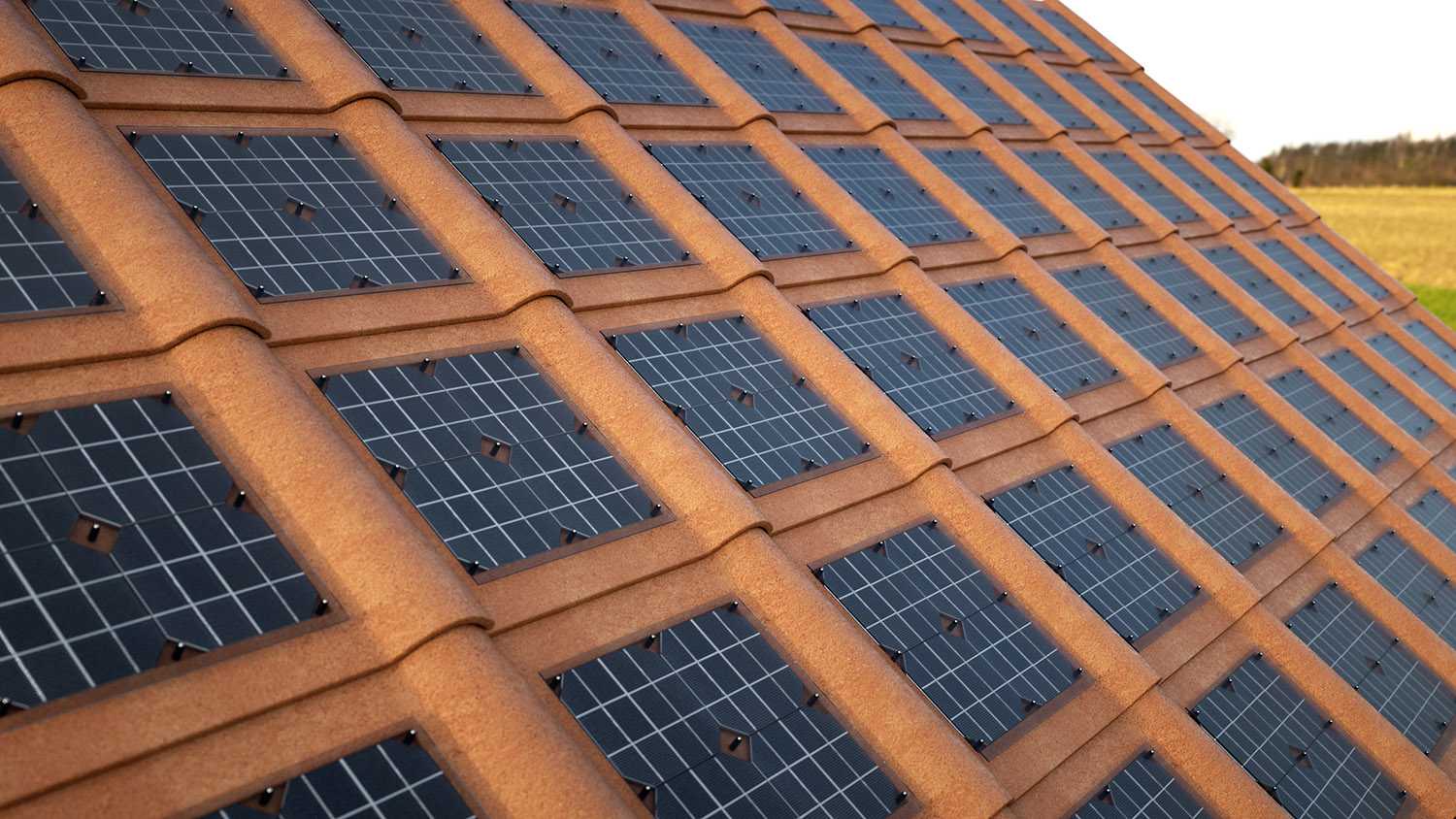 solar tile on shingles roof