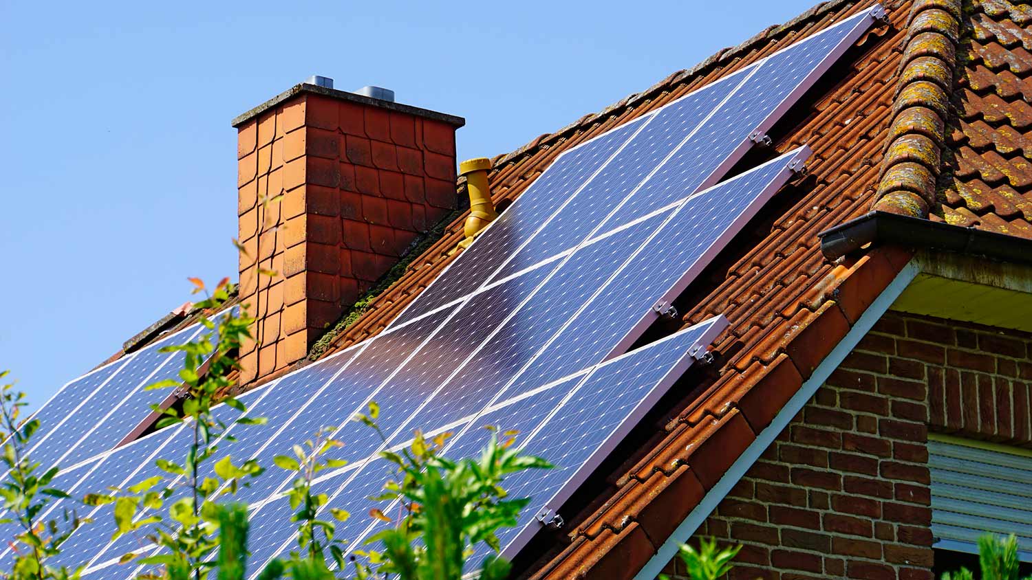 Solar panels on a roof