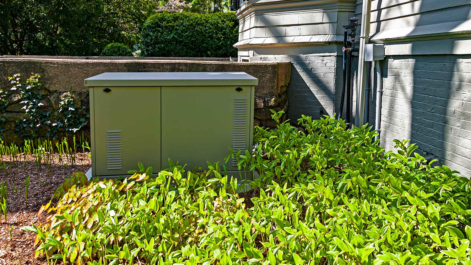 A view of a house generator