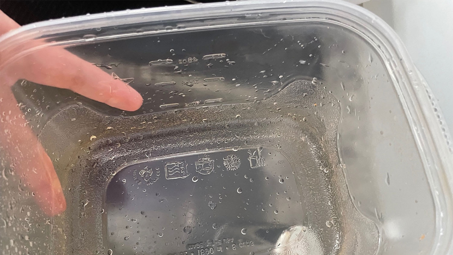 A view of a clean plastic container